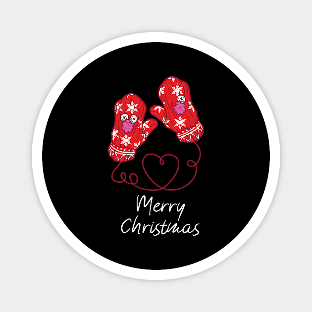 Merry Christmas Xmas Present With Heart Magnet by Kater Karl